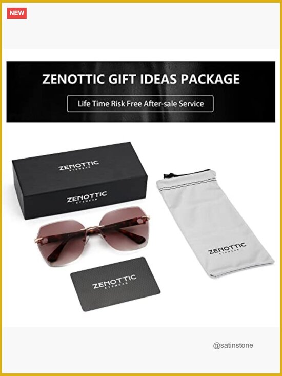 Oversized Rimless Sunglasses Geometric Diamond Cutting Gradient Lens UV